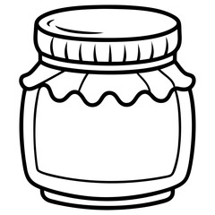 Jam line art vector