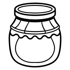Jam line art vector