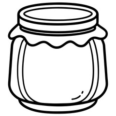 Jam line art vector