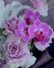 bouquet of pink roses