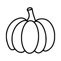 Pumpkin outline template for autumn harvest embroidery designs