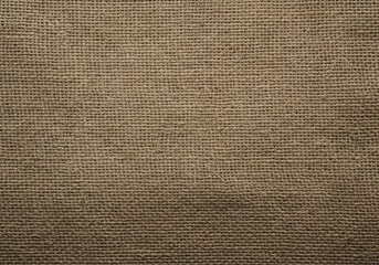 Simple burlap fabric surface in natural brown tone, perfect for eco-friendly packaging, rustic craft projects, earthy design templates, sustainable branding, and organic backgrounds.