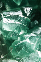 Natural green crystal ore texture

