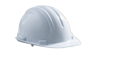 Safety helmet design, white isolated background.