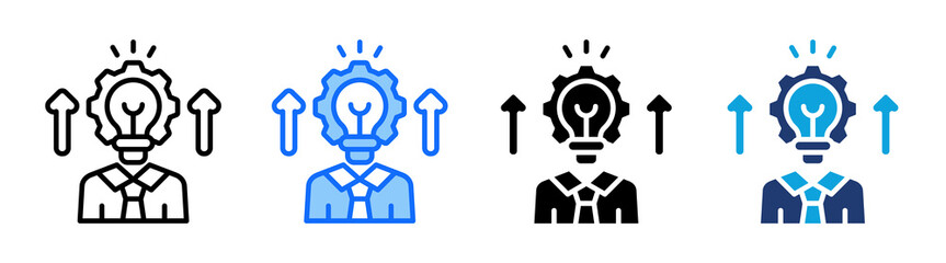 Personal Development icon Multi Style Vector Illustration