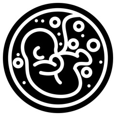 Fetus icon for human body, business, medical, clinic, website, application, printing, document, poster design, etc
