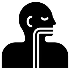 Esophagus icon for human body, business, medical, clinic, website, application, printing, document, poster design, etc