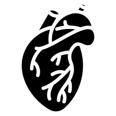 Heart icon for human body, business, medical, clinic, website, application, printing, document, poster design, etc