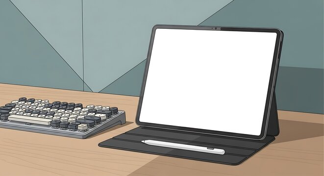 Tablet and Keyboard.