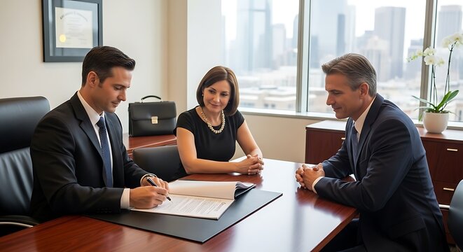 Business Team Signing Deal.