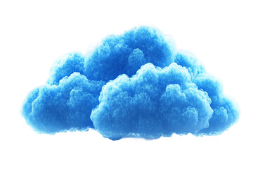 Realistic Cloud Illustration Isolated on Transparent Background