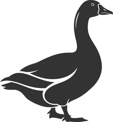 Goose bird vector silhouette black illustration