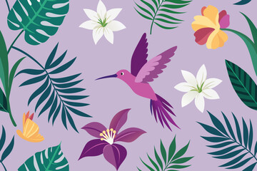 seamless pattern with flowers