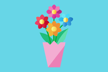 abstract colorful flower