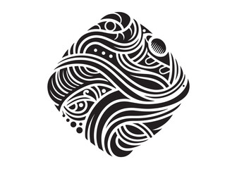 abstract pattern logo silhouette vector, abstract art geometric silhouette vector, lines pattern logo silhouette, geometric seamless pattern logo silhouettes vector on white background