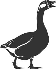 Goose bird vector silhouette black illustration