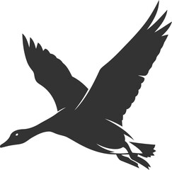 Goose bird vector silhouette black illustration