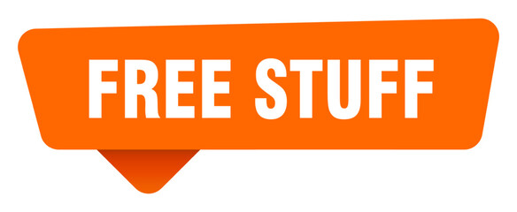 free stuff sticker. free stuff orange sign isolated on transpatent background