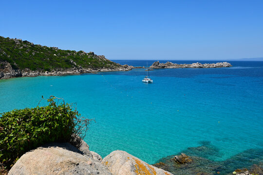 Rena Bianca Beach (italian: Spiaggia Rena Bianca) in the Santa Teresa Gallura, Sardegna, Italy. 