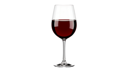 Glass of Red Wine on Black Background graphic image