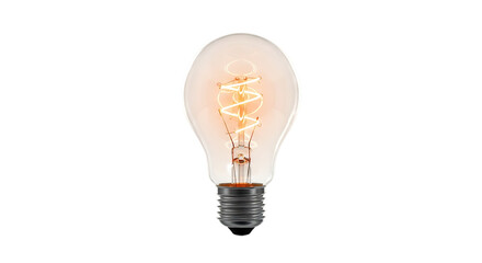Glowing Edison Light Bulb with Spiral Filament Keywords: light bulb, edison bulb, filament