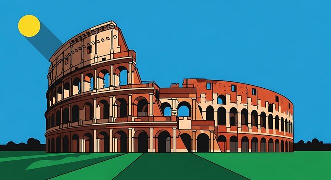 Colosseum Vector Art.