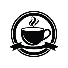 Coffee cup silhouette logo bold clean vector mug art illustration