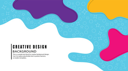 Creative Geometric Abstract Background with Colorful Fluid Shapes and Modern Blue Pattern Vector Design for Poster, Banner, Cover, Template and Digital Wallpaper