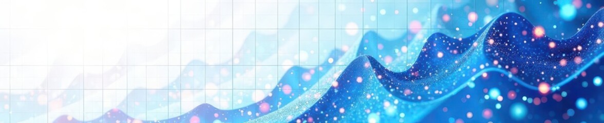 Full-page blue grid graph on white  Clean lines, square format ,  plotting,  report