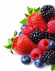 Obraz premium Colorful assortment of fresh berries
