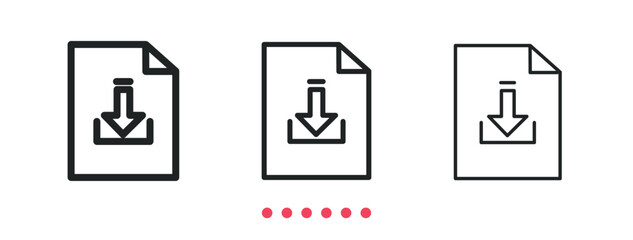 Download icon. Thin line icon vector