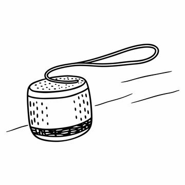 black and white speaker with strap clip art preview