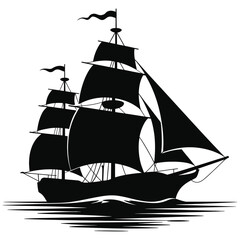 sailing ship silhouette