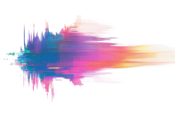 Glitch Effect Texture Pattern Isolated on Transparent Background