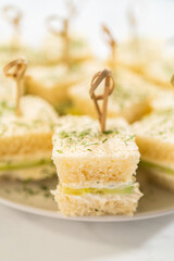Mini Cucumber Sandwiches with Fresh Dill