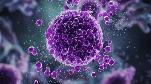 Purple Cell Structure Exploding