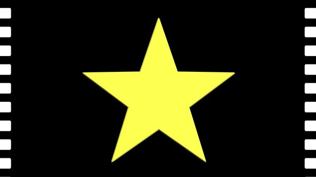 classic film with shiny big star shines