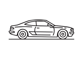 Car line art vector