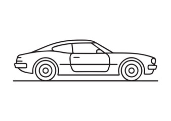 Car line art vector