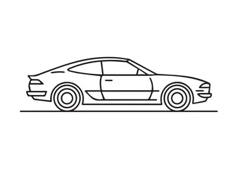 Car line art vector
