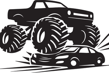 MONSTER TRUCK VECTOR SILHOUETTE