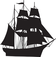 SHIP VECTOR SILHOUETTE