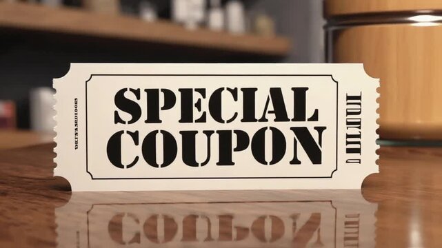 Special coupon of a store.