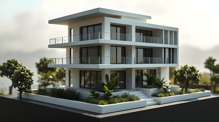 Obraz premium modern apartment building in singapore