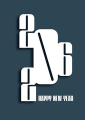 Modern text design for Happy New Year