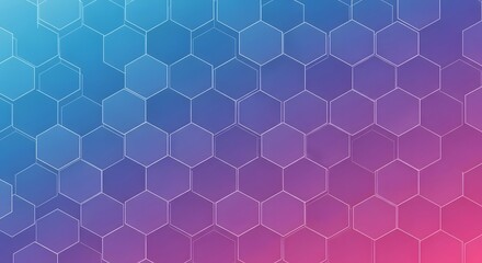 Abstract background with hexagon pattern and color gradient.