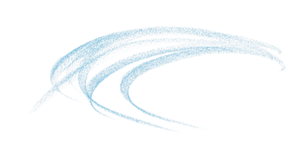 Hand drawn light blue pencil lines, circles, stripes and squiggly lines on a transparent background.