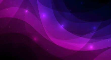 Abstract background with purple and blue waves and light effects.
