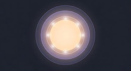 Abstract concentric circles with a glowing center and soft, diffused light.