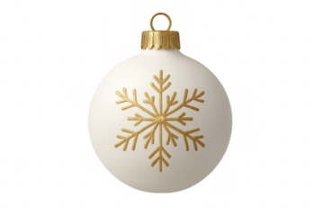 Christmas ornament bauble with golden snowflake decoration